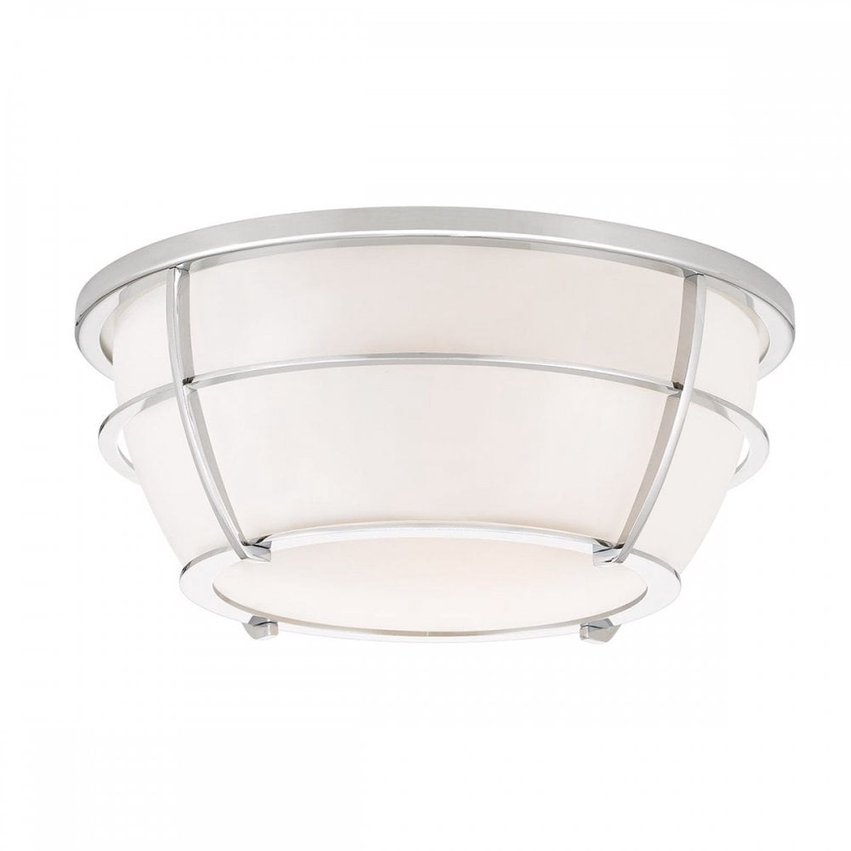 Chance Polished Chrome 2 Light Flush Ceiling Light