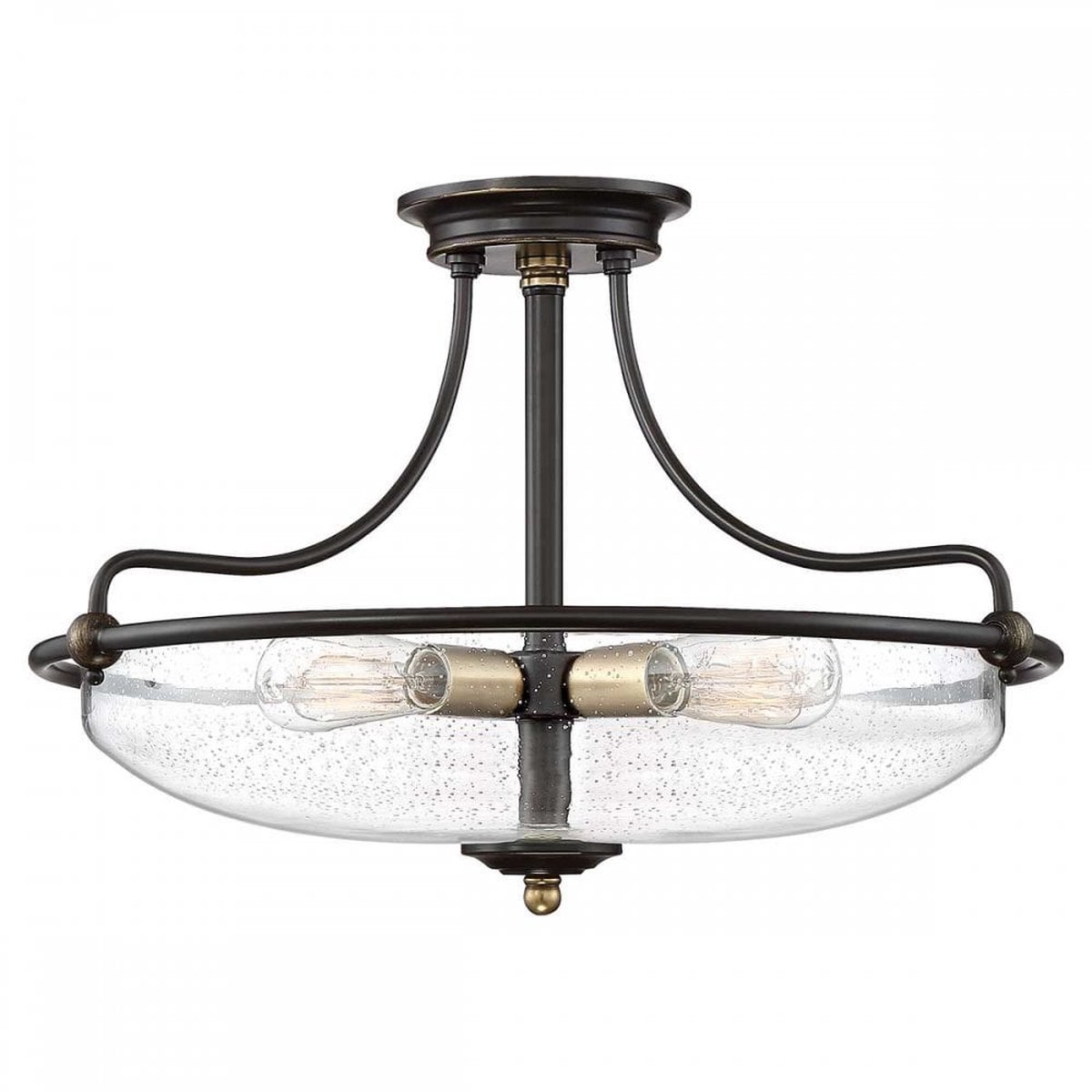 Griffin Bronze 3 Light Semi-Flush Light