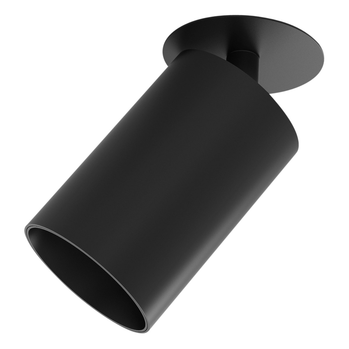 Can 75 Matt Black Recessed Spotlight