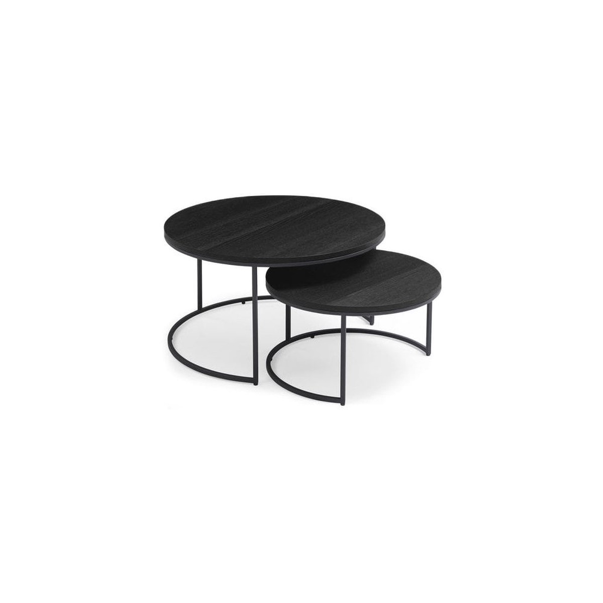 Wheel Small Black Oak Coffee Table