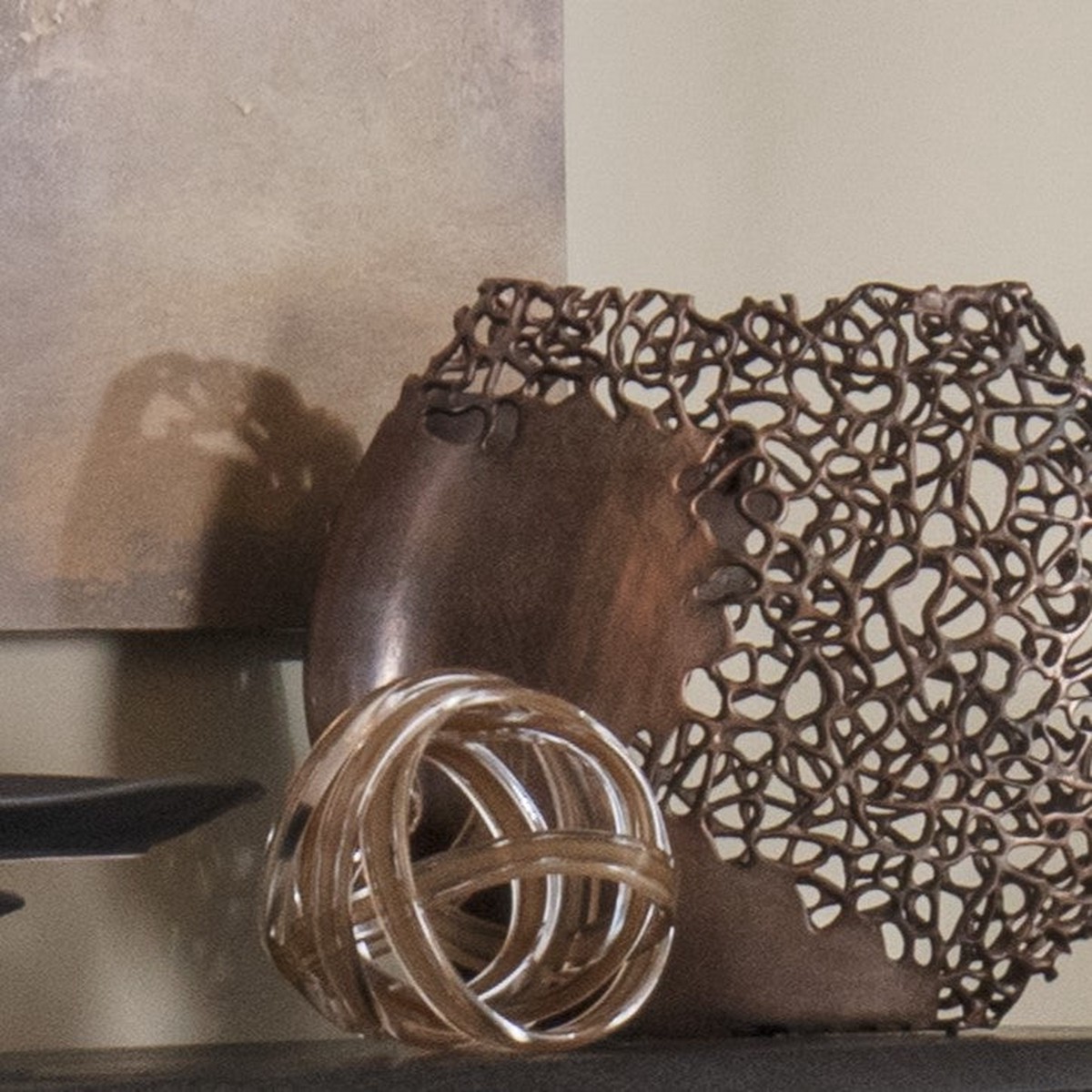 Twisted Brown Glass Knot